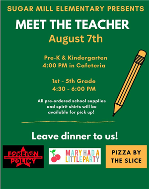 Meet the Teacher August 7th